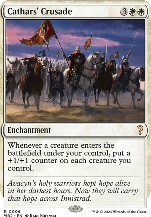 0006 Cathars' Crusade (White Border) R Mystery Booster 2