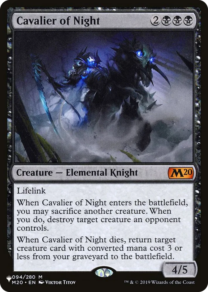 0094 Cavalier of Night M The List Reprints