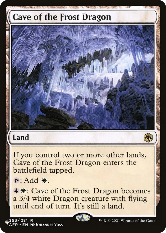 0253 Cave of the Frost Dragon R The List Reprints