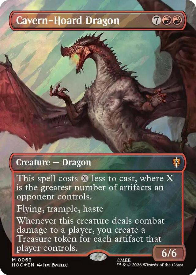 0063 Cavern-Hoard Dragon (Borderless) (Surge Foil) M The Hobbit: Eternal-Legal