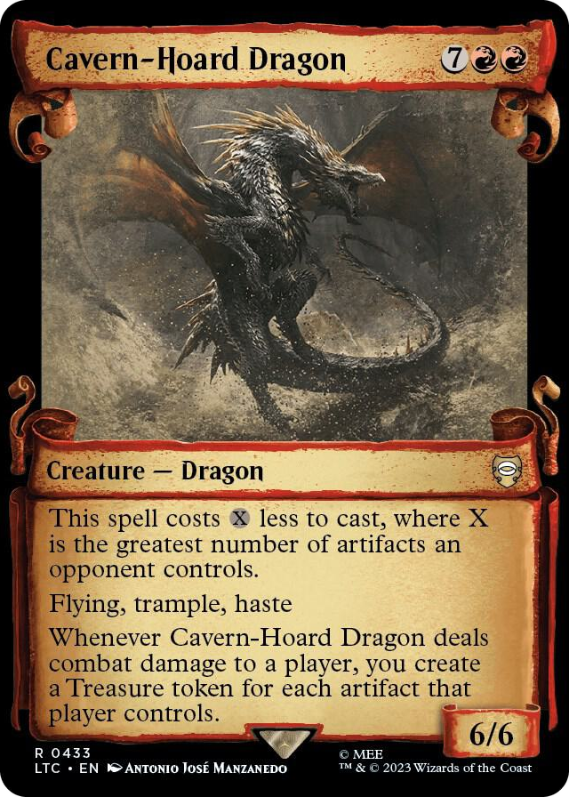 Cavern-Hoard Dragon (Showcase Scrolls) #433 R - Commander: The Lord of the Rings: Tales of Middle-earth Pokemon card