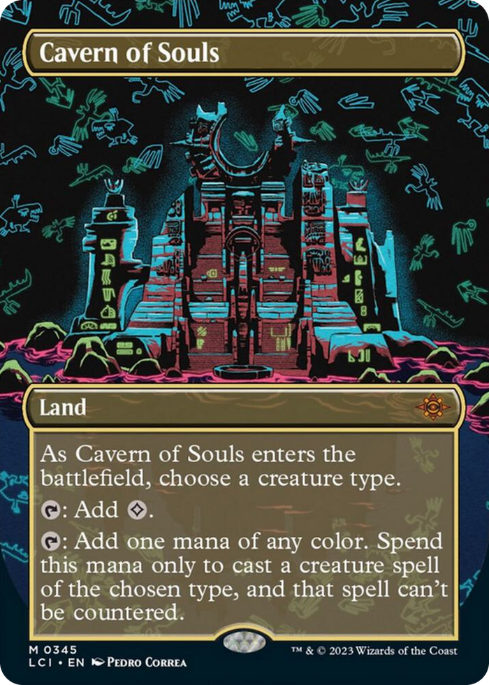 Cavern of Souls (0345) (Borderless) #345 M - The Lost Caverns of Ixalan Pokemon card