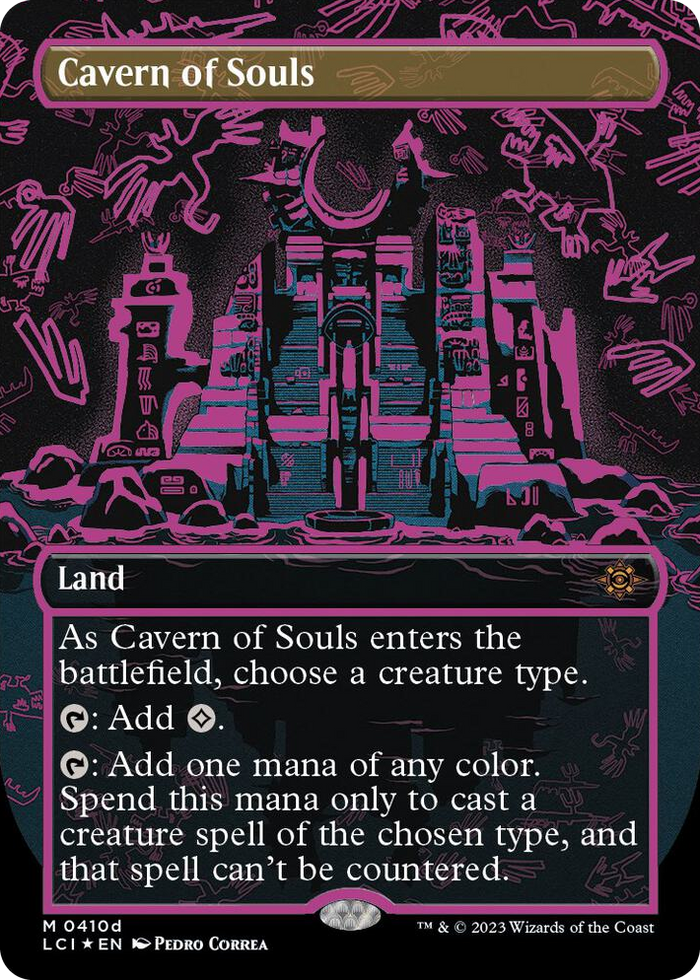 Cavern of Souls (0410d) (Borderless) #410d M - The Lost Caverns of Ixalan Pokemon card