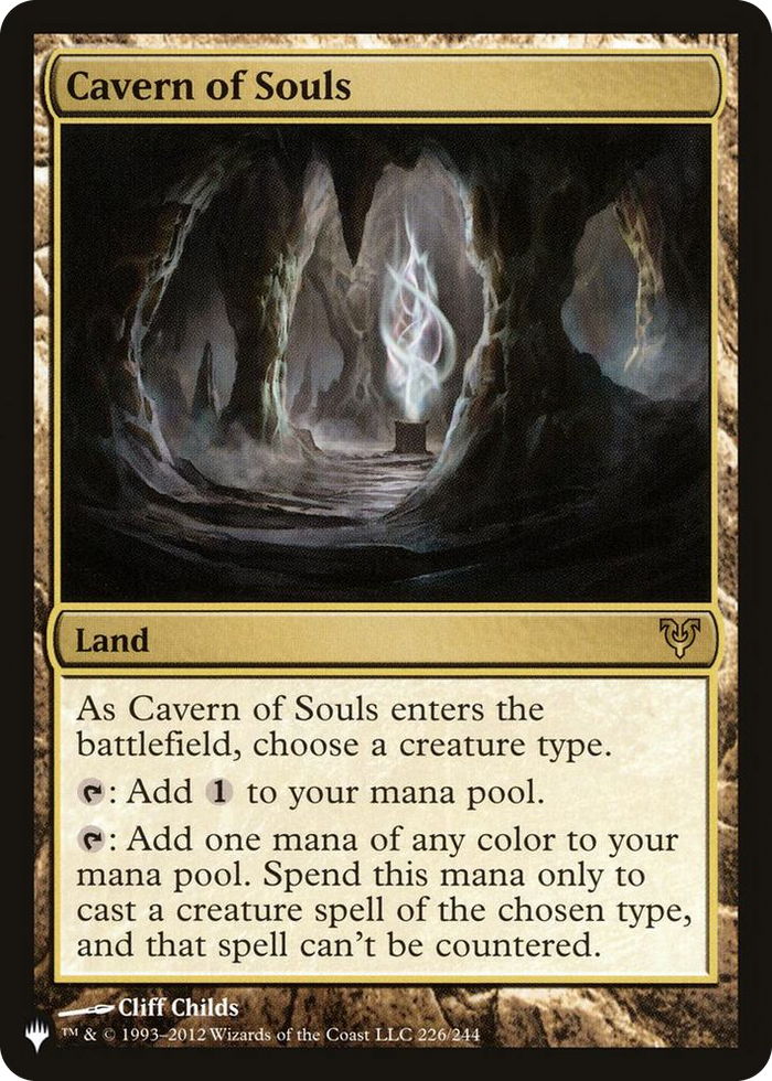 Cavern of Souls #226 R - The List Reprints Pokemon card