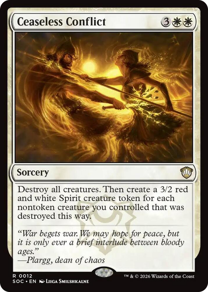 Ceaseless Conflict #12 R - Commander: Secrets of Strixhaven Pokemon card