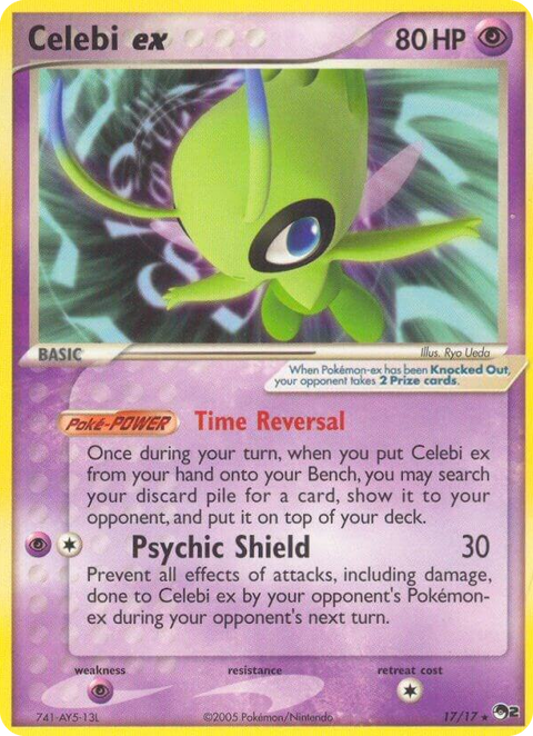 0017 Celebi ex (Non-Holo) Ultra Rare POP Series 2