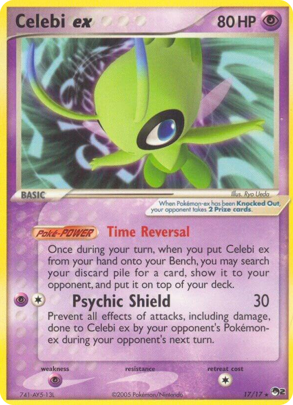 0017 Celebi ex (Non-Holo) Ultra Rare POP Series 2
