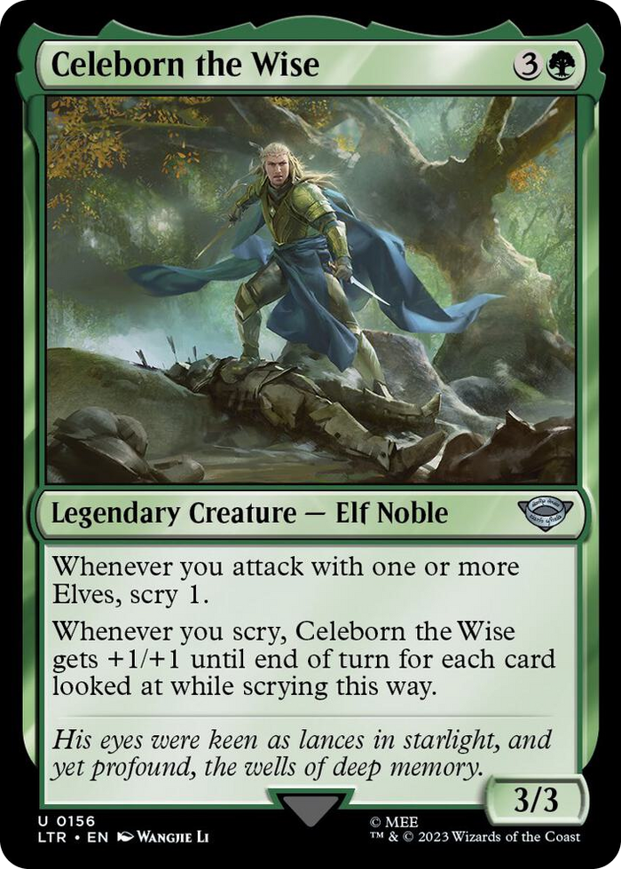 Celeborn the Wise #156 U - Universes Beyond: The Lord of the Rings: Tales of Middle-earth Pokemon card