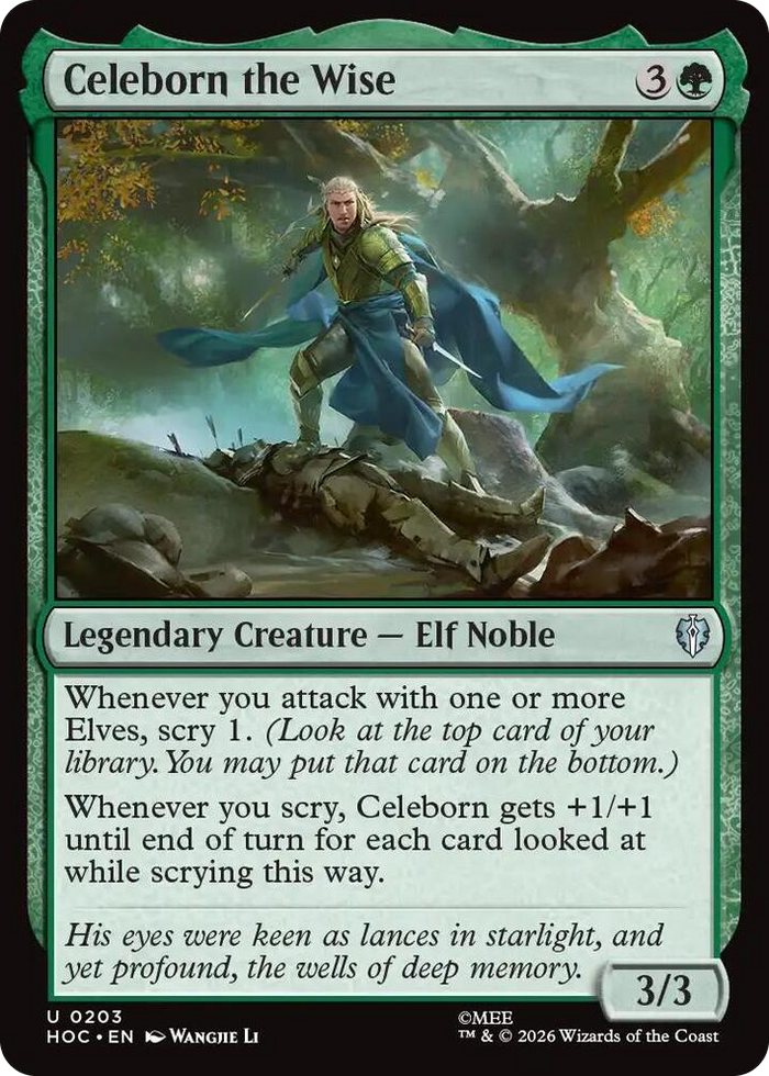 Celeborn the Wise #203 U - The Hobbit: Eternal-Legal Pokemon card
