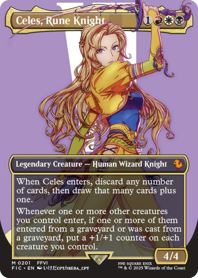 0201 Celes, Rune Knight (Borderless) M Commander: FINAL FANTASY