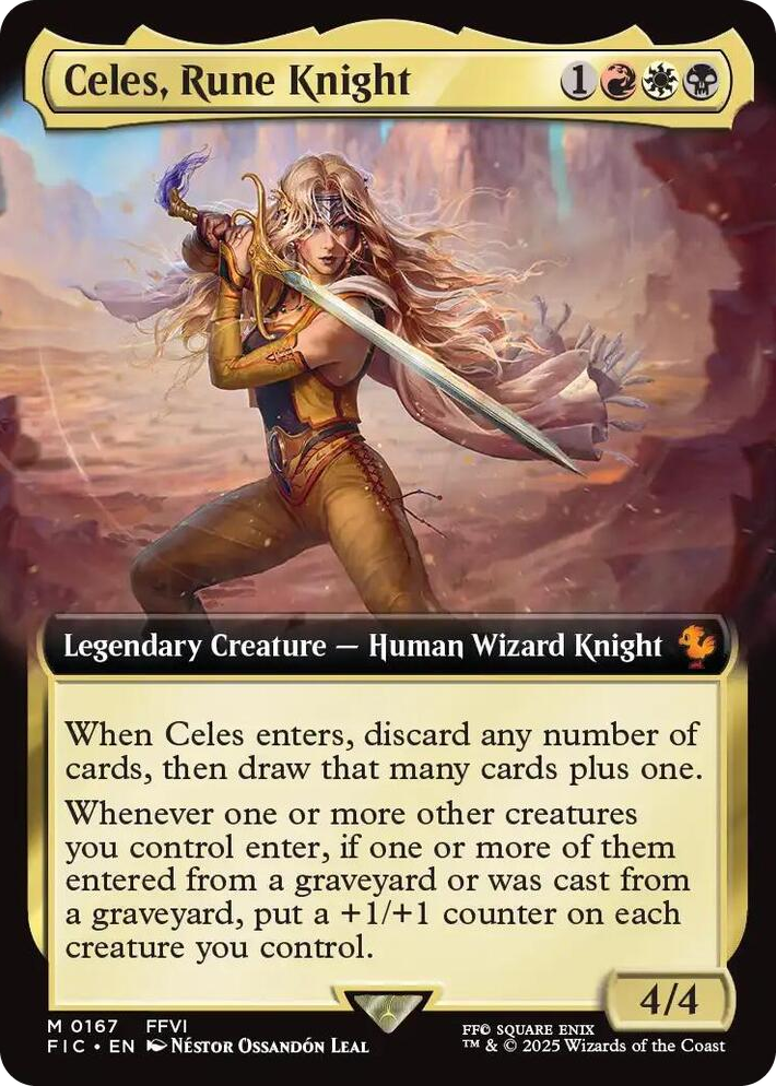 0167 Celes, Rune Knight (Extended Art) M Commander: FINAL FANTASY