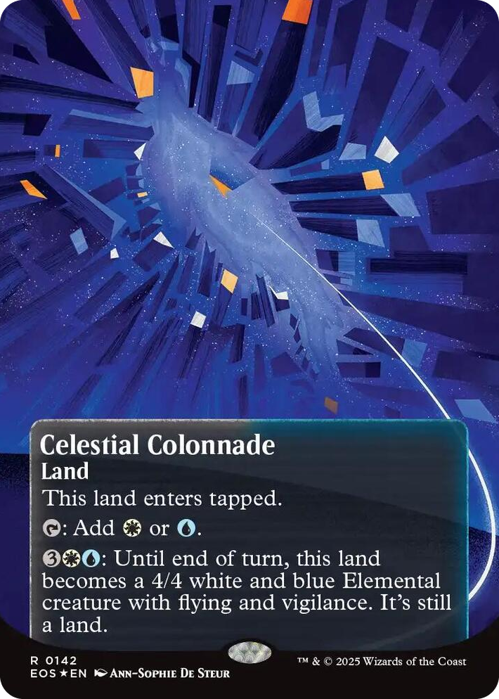 0142 Celestial Colonnade (0142) (Borderless) (Galaxy Foil) R Edge of Eternities: Stellar Sights