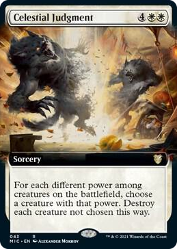 0043 Celestial Judgment (Extended Art) R Commander: Innistrad: Midnight Hunt