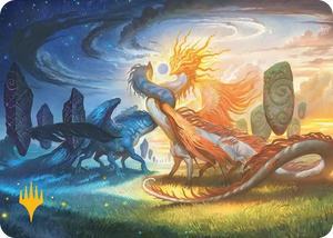 0019 Celestial Reunion Art Card (19/54) (Gold-Stamped Planeswalker Symbol) S Art Series: Lorwyn Eclipsed