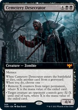 Cemetery Desecrator (Extended Art) #366 M - Innistrad: Crimson Vow Pokemon card