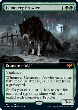 0385 Cemetery Prowler (Extended Art) M Innistrad: Crimson Vow