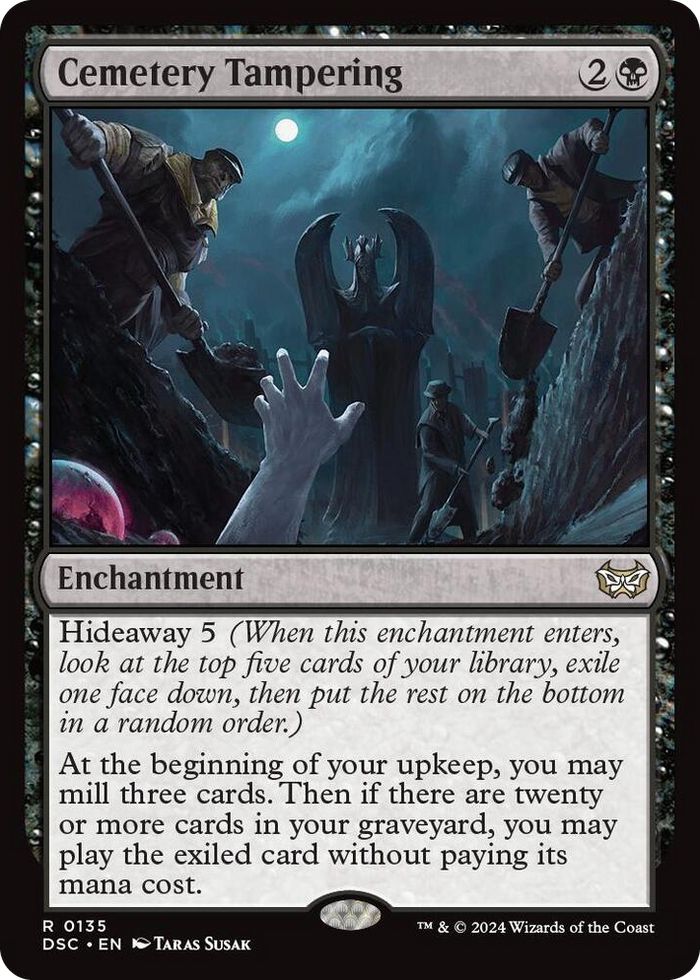 Cemetery Tampering #135 R - Commander: Duskmourn: House of Horror Pokemon card