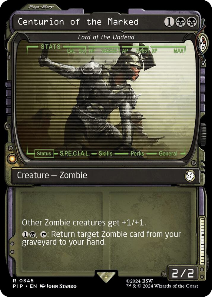 Centurion of the Marked - Lord of the Undead (Showcase) #345 R - Universes Beyond: Fallout Pokemon card