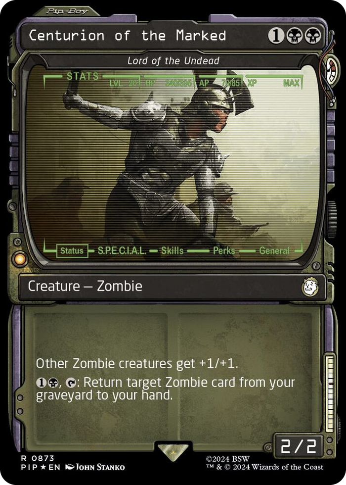 Centurion of the Marked - Lord of the Undead (Showcase) (Surge Foil) #873 R - Universes Beyond: Fallout Pokemon card