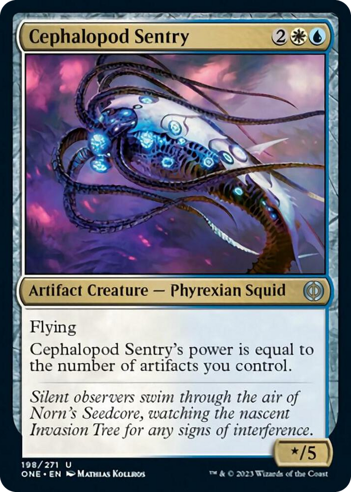 Cephalopod Sentry #198 U - Phyrexia: All Will Be One Pokemon card