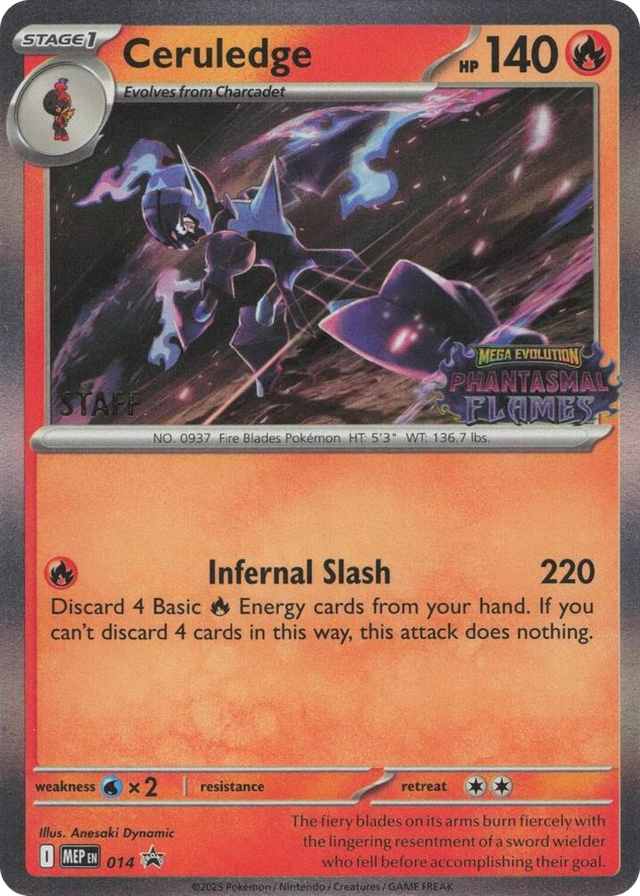 0014 Ceruledge - 014 [Staff] Promo Mega Evolution Promo