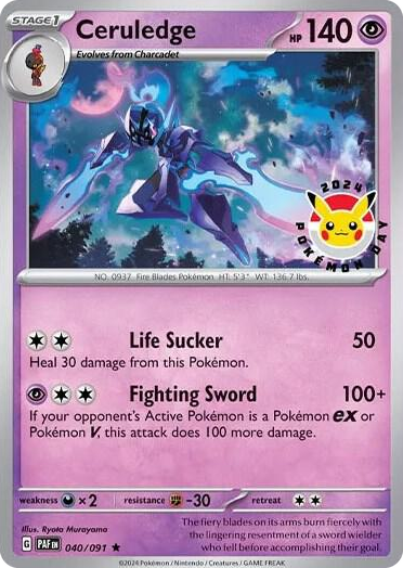 0040 Ceruledge - 040/091 (Pokemon Day 2024) (Cosmos Holo) Promo Miscellaneous Cards & Products