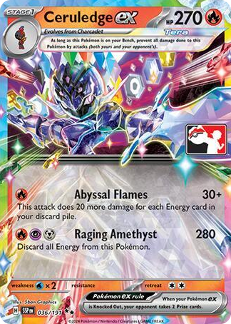 0036 Ceruledge ex Double Rare Prize Pack Series Cards
