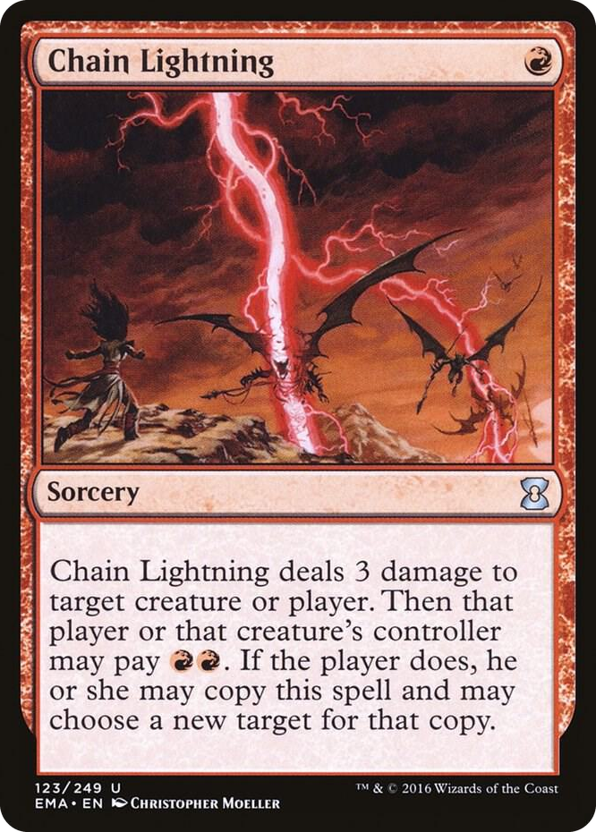 Chain Lightning #123 U - Eternal Masters Pokemon card