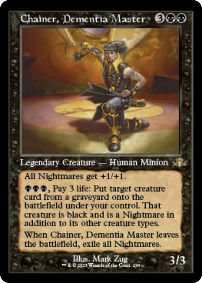 Chainer, Dementia Master (Retro Frame) #299 R - Dominaria Remastered Pokemon card