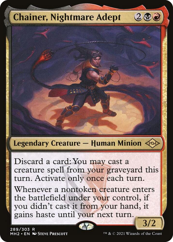 Chainer, Nightmare Adept #289 R - Modern Horizons 2 Pokemon card