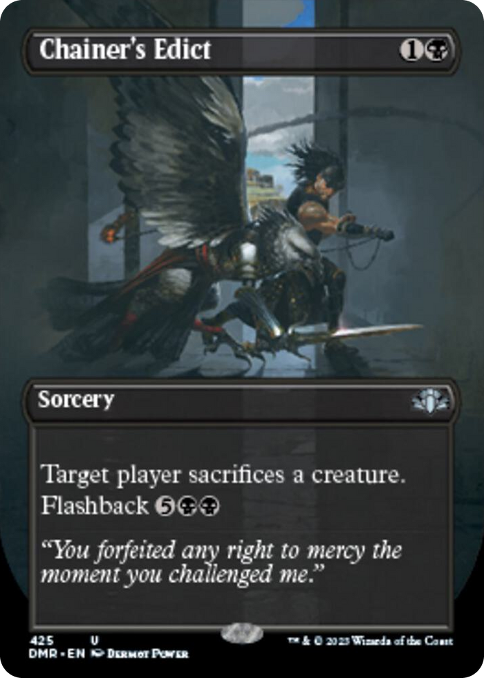 Chainer's Edict (Borderless) #425 U - Dominaria Remastered Pokemon card