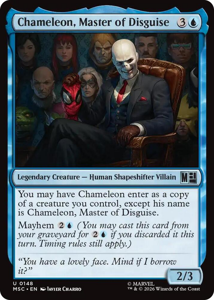 Chameleon, Master of Disguise #148 U - Commander: Marvel Super Heroes Pokemon card