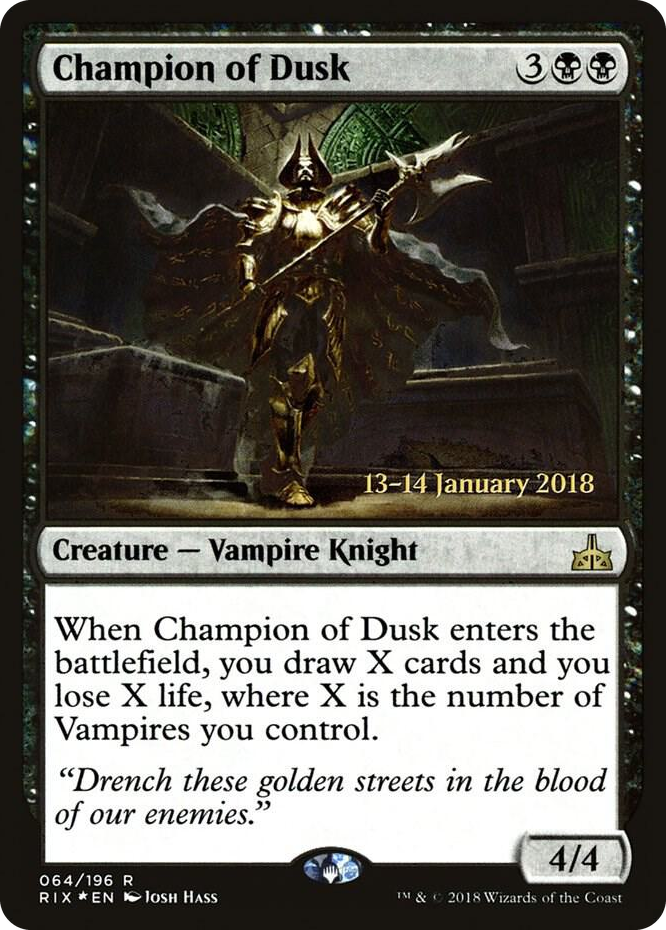 0064 Champion of Dusk R Prerelease Cards