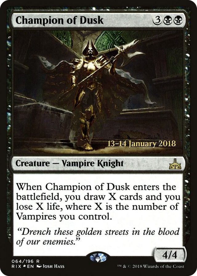 0064 Champion of Dusk R Prerelease Cards