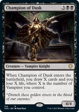 0124 Champion of Dusk R Commander: Innistrad: Crimson Vow