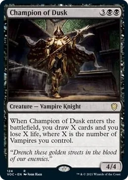 0124 Champion of Dusk R Commander: Innistrad: Crimson Vow