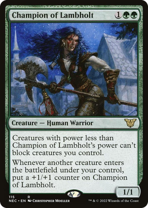 0115 Champion of Lambholt R Commander: Kamigawa: Neon Dynasty