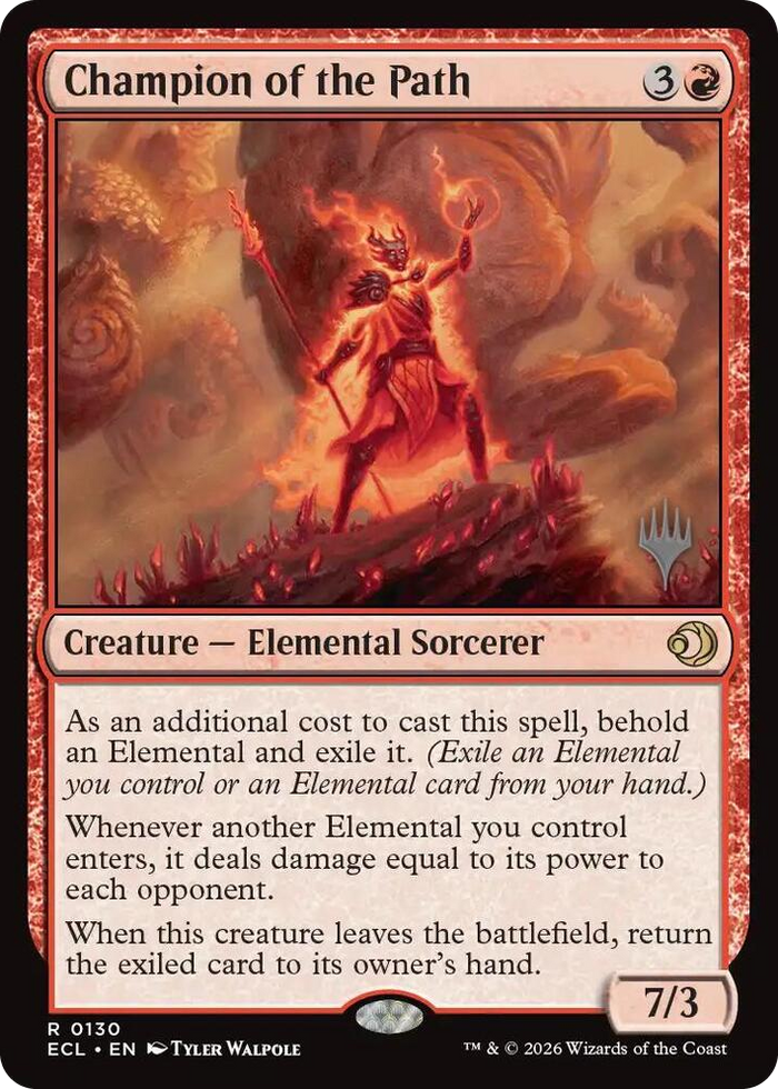 Champion of the Path #130 R - Promo Pack: Lorwyn Eclipsed Pokemon card