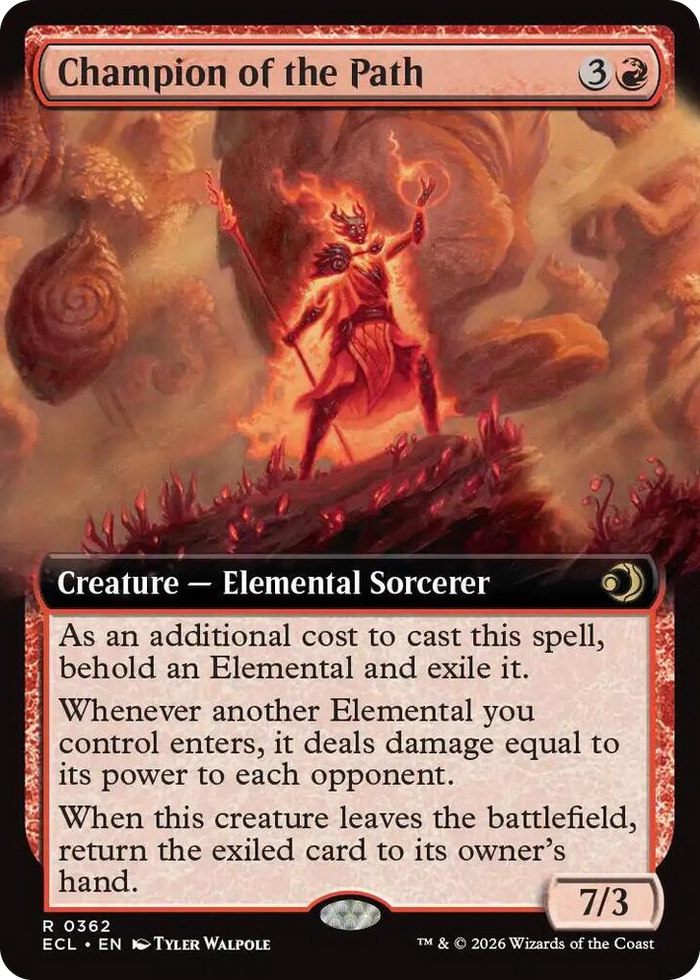 Champion of the Path (Extended Art) #362 R - Lorwyn Eclipsed Pokemon card