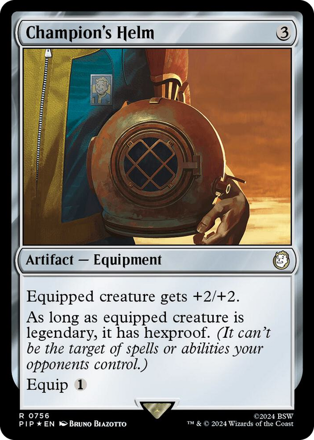 0756 Champion's Helm (Surge Foil) R Universes Beyond: Fallout