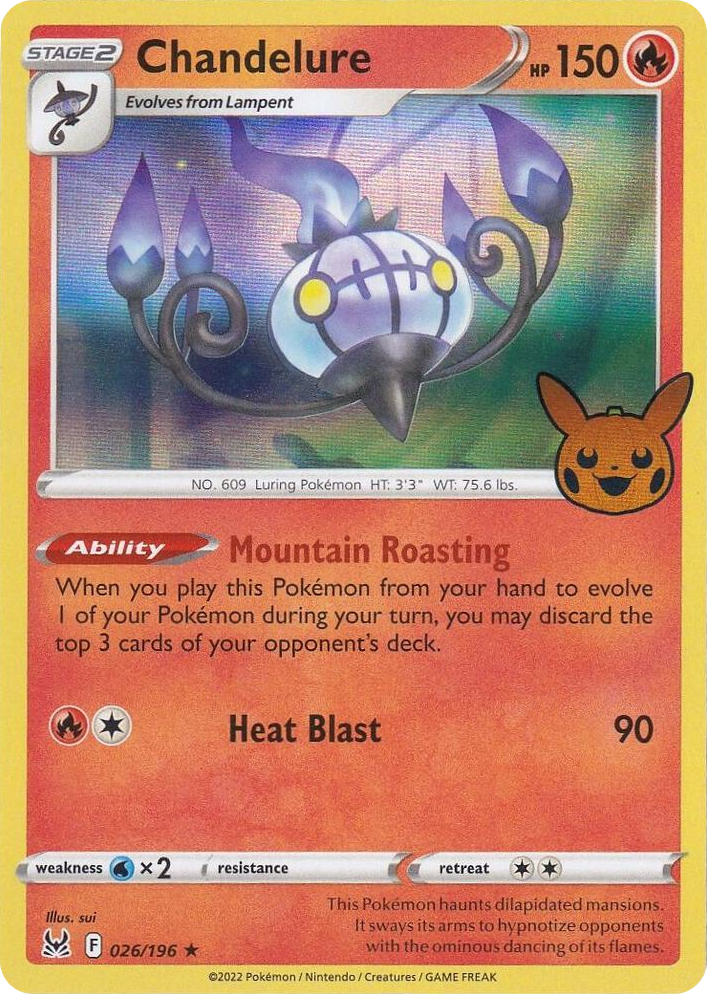 0026 Chandelure Holo Rare Trick or Trade BOOster Bundle 2023