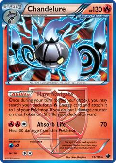 0016 Chandelure - 16/116 (BW Plasma Freeze) Rare Deck Exclusives