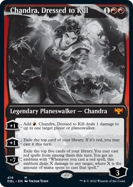 Chandra, Dressed to Kill #416 M - Innistrad: Double Feature Pokemon card