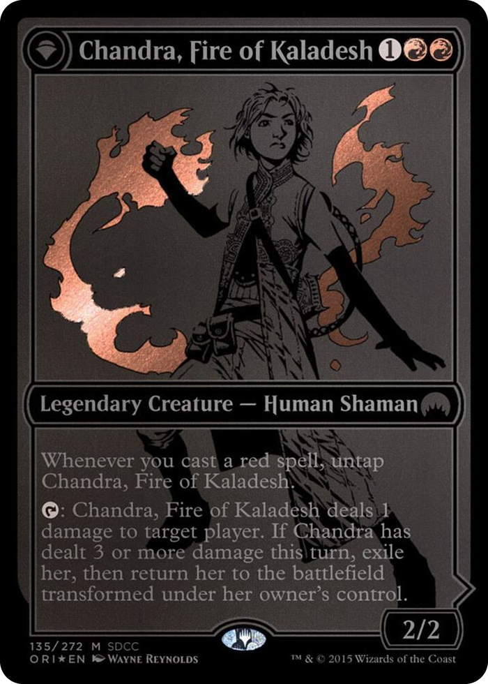 Chandra, Fire of Kaladesh (SDCC 2015 Exclusive) #135 P - Media Promos Pokemon card