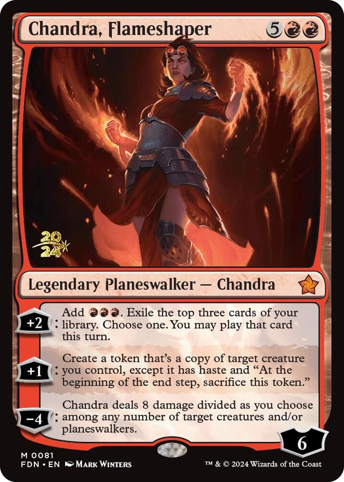 0081 Chandra, Flameshaper M Prerelease Cards