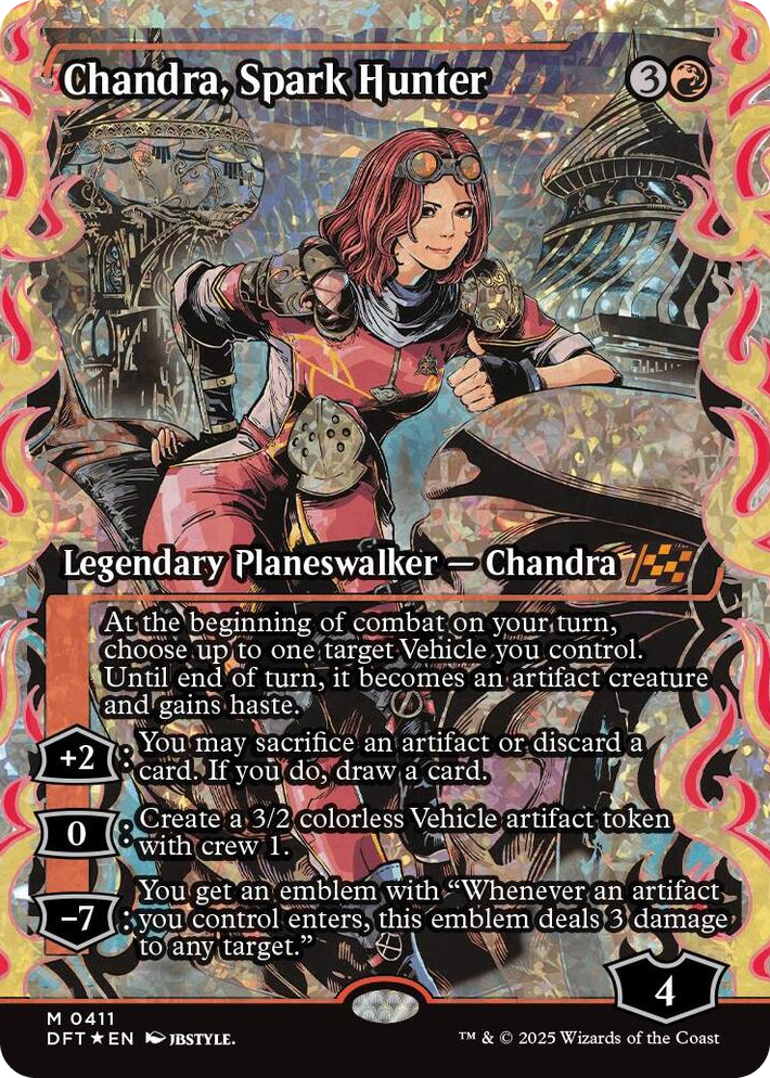 0411 Chandra, Spark Hunter (Showcase) (Fracture Foil) M Aetherdrift