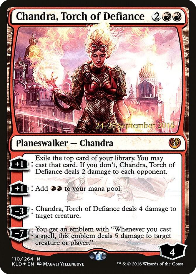 0110 Chandra, Torch of Defiance M Prerelease Cards
