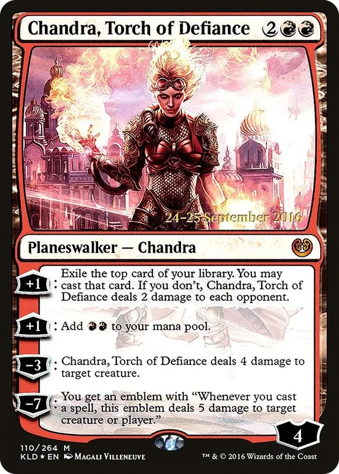 0110 Chandra, Torch of Defiance M Prerelease Cards