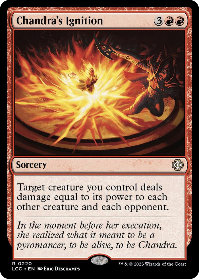Chandra's Ignition #220 R - Commander: The Lost Caverns of Ixalan Pokemon card