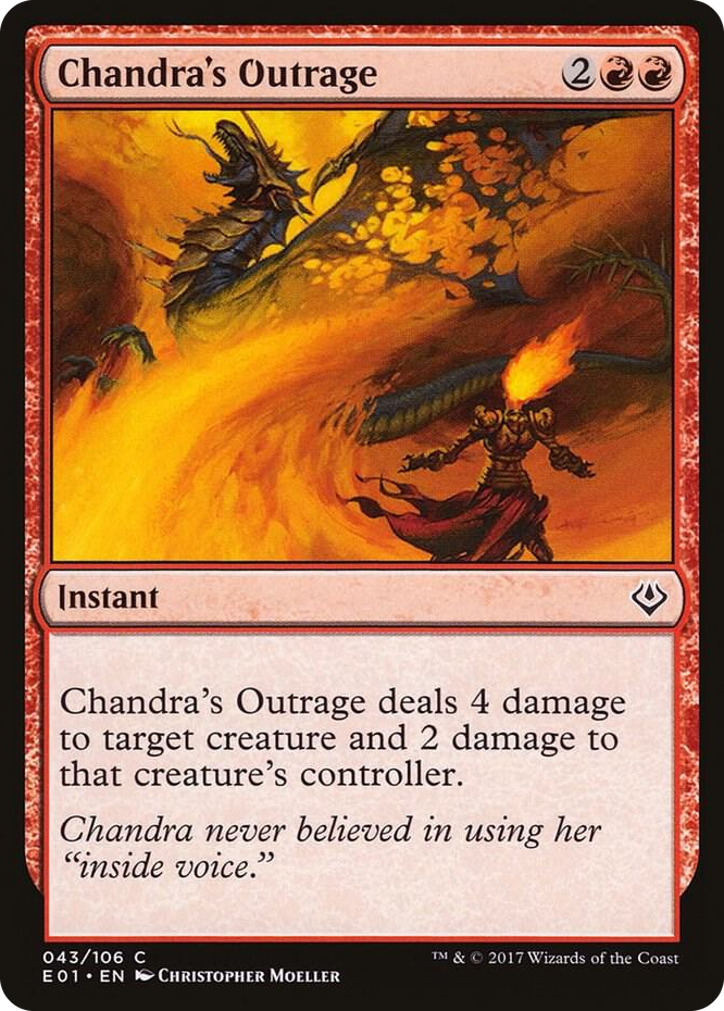 Chandra's Outrage #43 C - Archenemy: Nicol Bolas Pokemon card